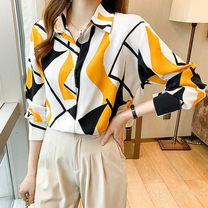 Camisa Chiffon Âmbar Amarelo / P