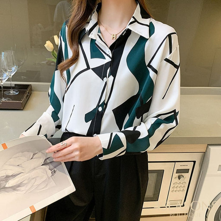 Camisa Chiffon Âmbar Verde / P