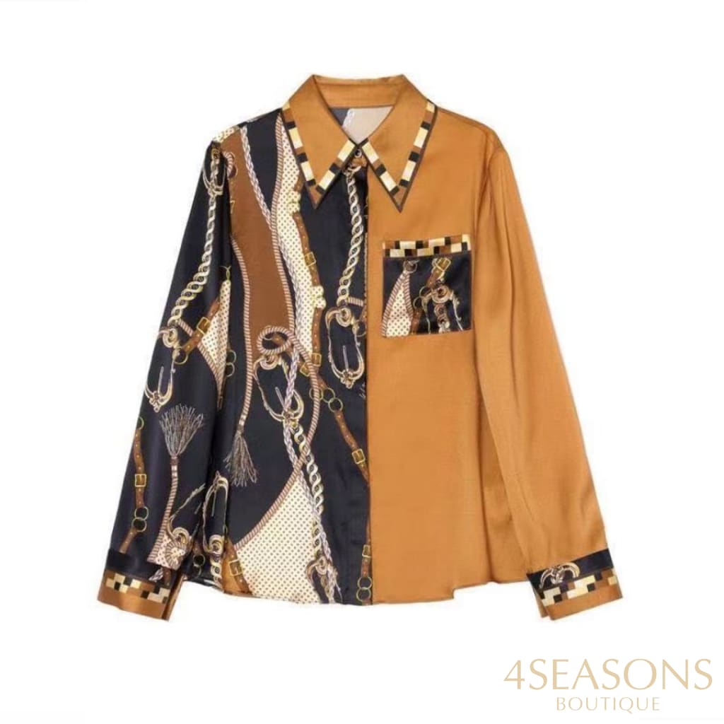 Camisa chiffon Loure feminina