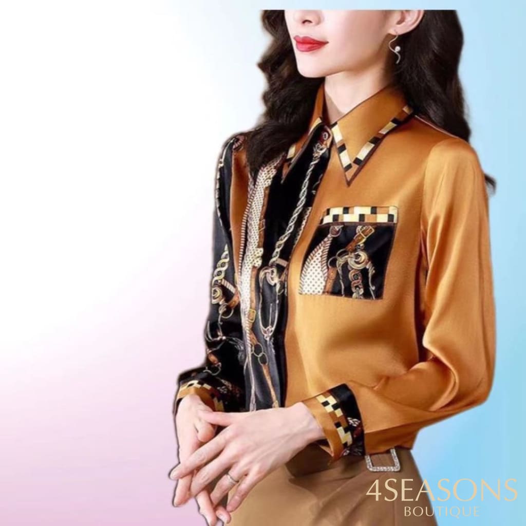 Camisa chiffon Loure feminina