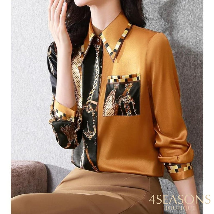 Camisa chiffon Loure feminina