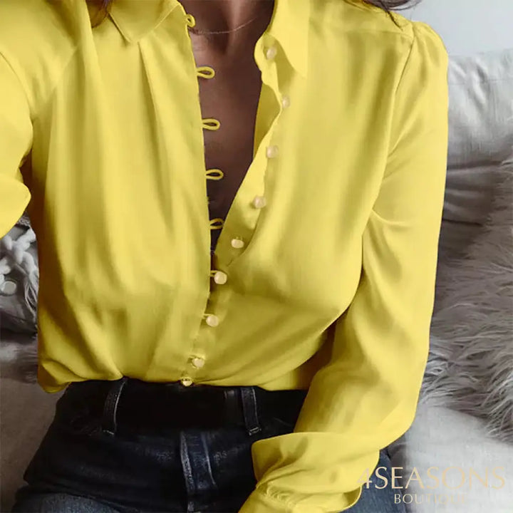 Camisa Social Bea Amarelo / Pp 200000346