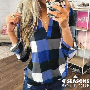 2022 Women Shirts Autumn Casual Plaid Shirt For Tops And Blouses Long Sleeve Red Ladies