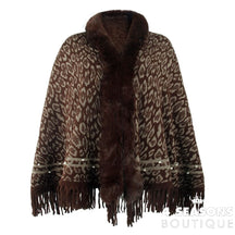 Pullovers Women Sweaters Leopard Grain Collars Tassel Hem Autumn Winters Warm Knitting Scarf Shawl