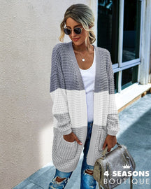 Cardigan Catalúnia Cinza Listrado / P
