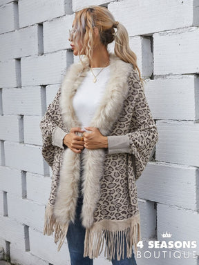 Autumn Tassel Faux Fur Sweaters Coat