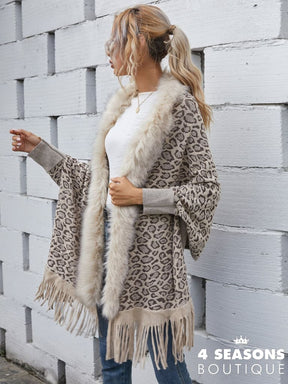 Autumn Tassel Faux Fur Sweaters Coat