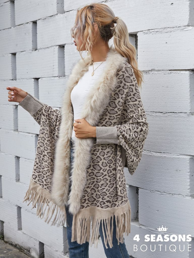 Autumn Tassel Faux Fur Sweaters Coat