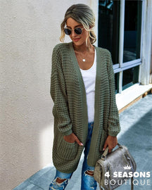 Cardigan Village Verde Militar / P