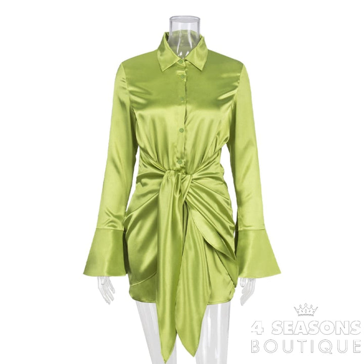 Chemise Cetim Laço Verde Claro / S