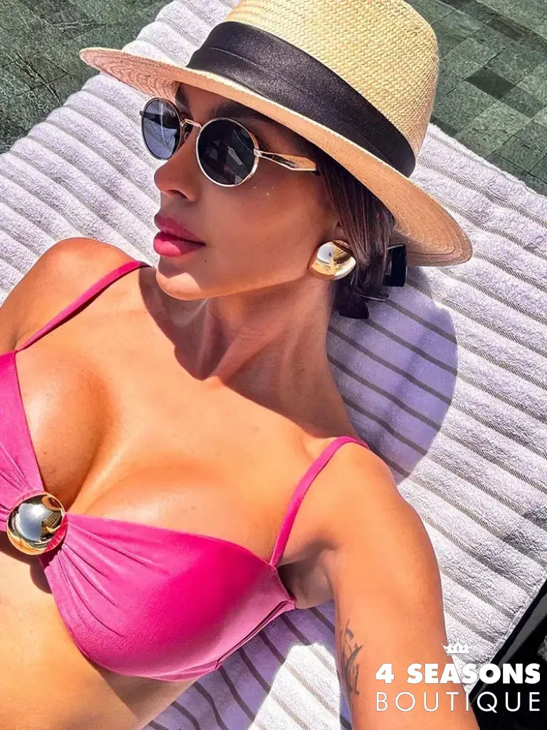 3 Piece Bikini Sets Spaghetti Strap Swimsuits 2025 Women Sexy High Split Beachwear Long Skirt