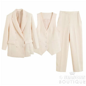 Conjunto 3 Peças Parisiense (Colete+Calça+Blazer)