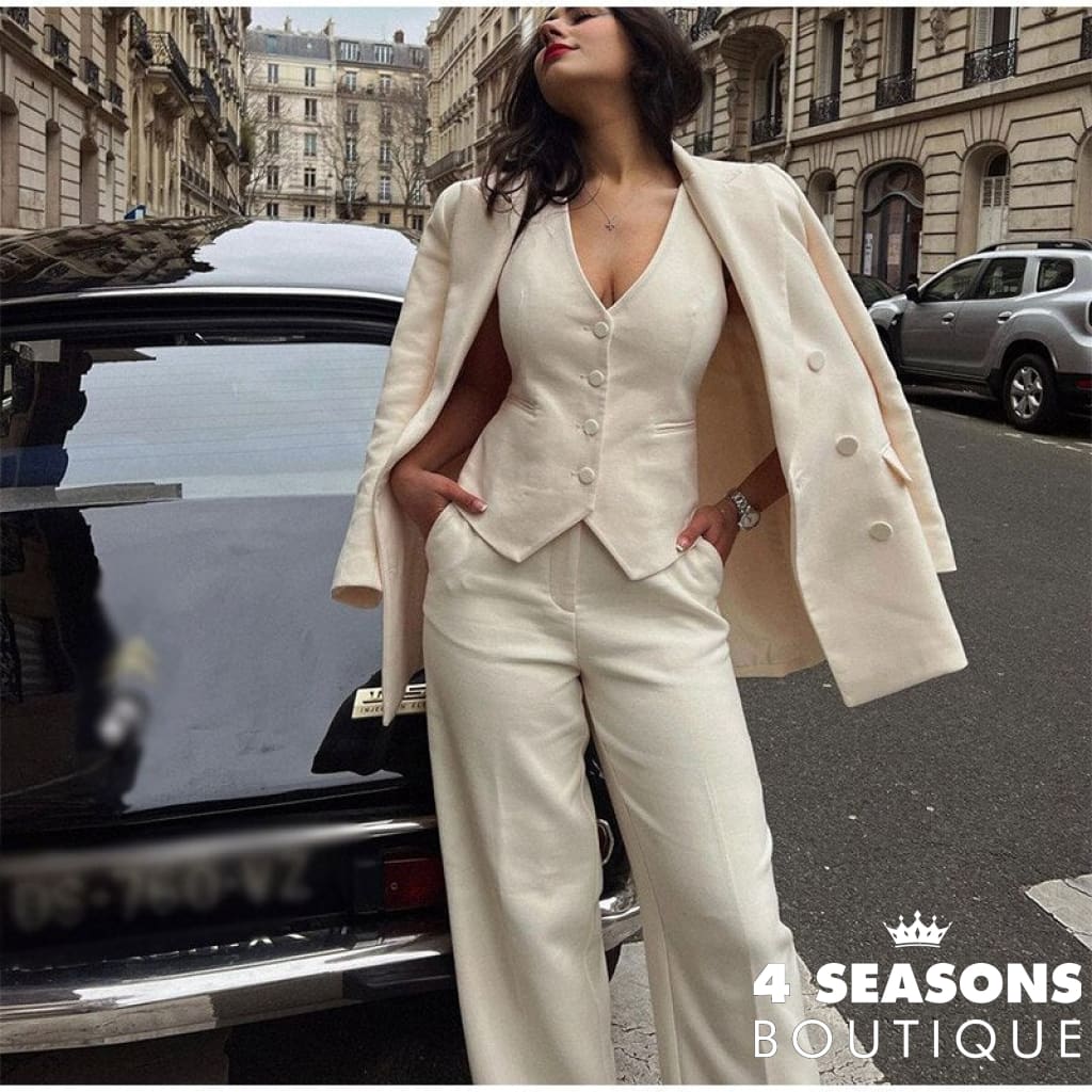 Conjunto 3 Peças Parisiense (Colete+Calça+Blazer)