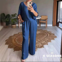 Wefads Two Piece Set Women Summer Casual Chic Printed V Neck Sleeveless Suspender Backless Lace Up