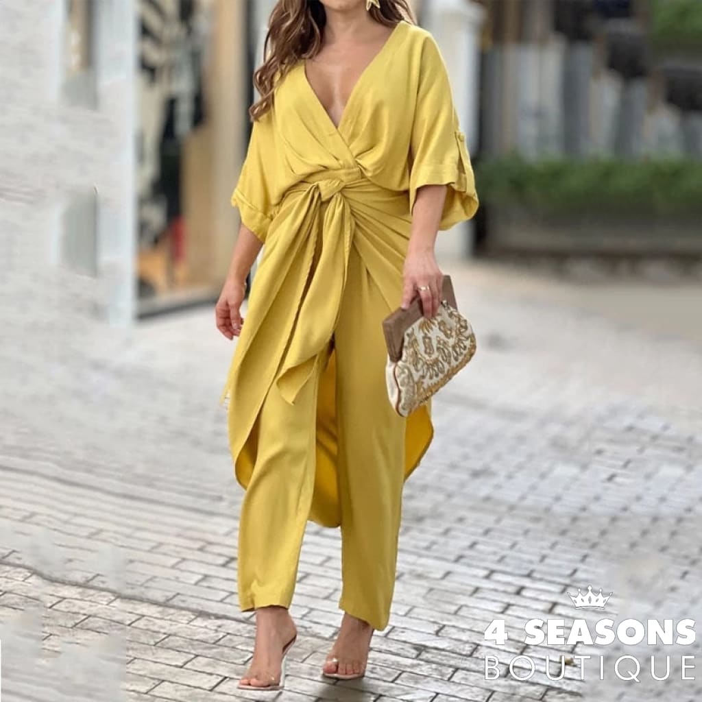 Conjunto Angola Amarelo / P