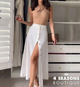 Wefads Women Fashion 2 Piece Set Solid Sleeveless Criss-Cross Backless Pullover Top A Line Single
