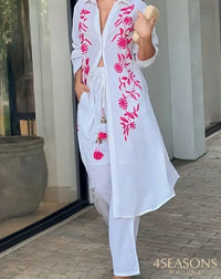 White with Pink