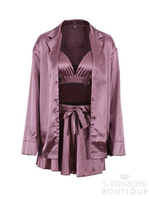 Conjunto Pijama Naomi Roxo / P