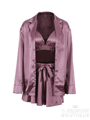 Conjunto Pijama Naomi Roxo / P