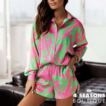 Conjunto Sushine Verde/rosa / P