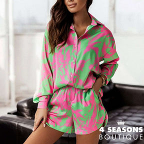 Conjunto Sushine Verde/rosa / P