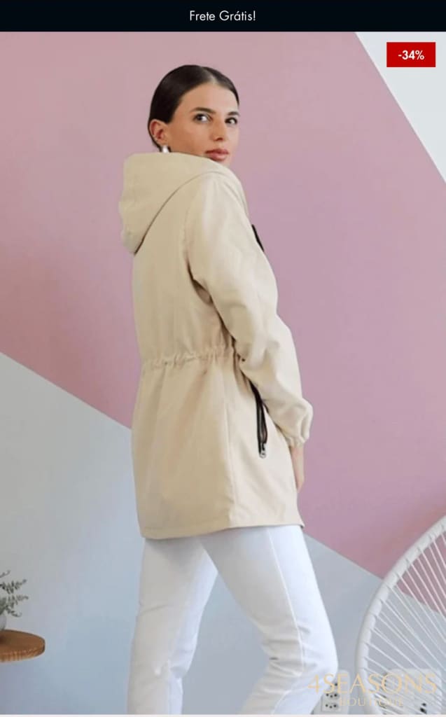 Jaqueta parka reversível Rosy feminina
