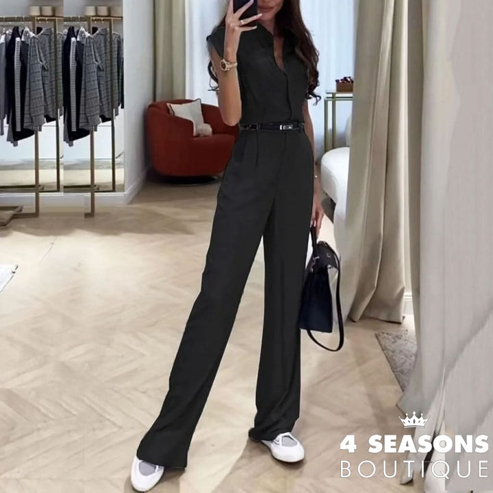 Liyong Women Two Piece Set Summer Fashion Solid V Neck Sleeveless Top Casual Loose With Pockets