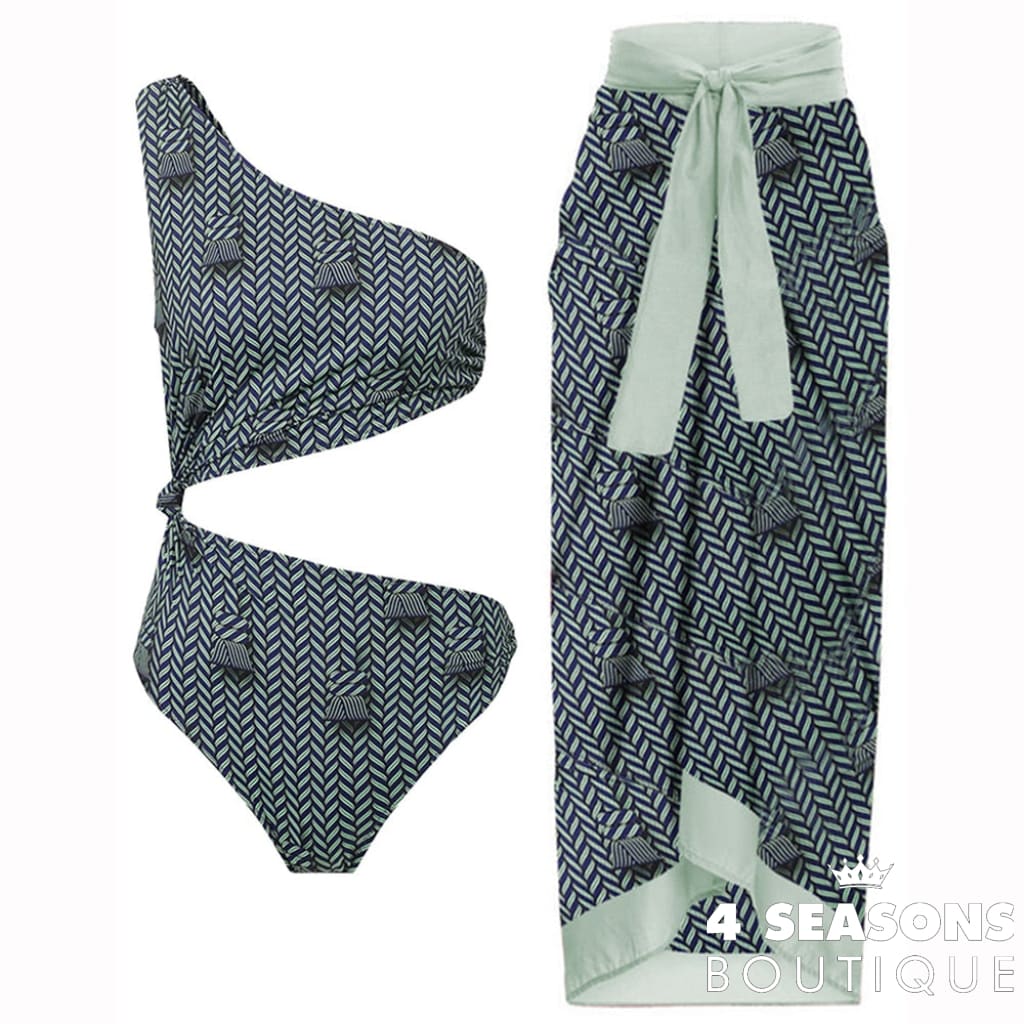 Sexy Cutout Bikinis 2022 New The Shoulder Swimwear Fashion One-Piece Swimsuit And Cover Up Women
