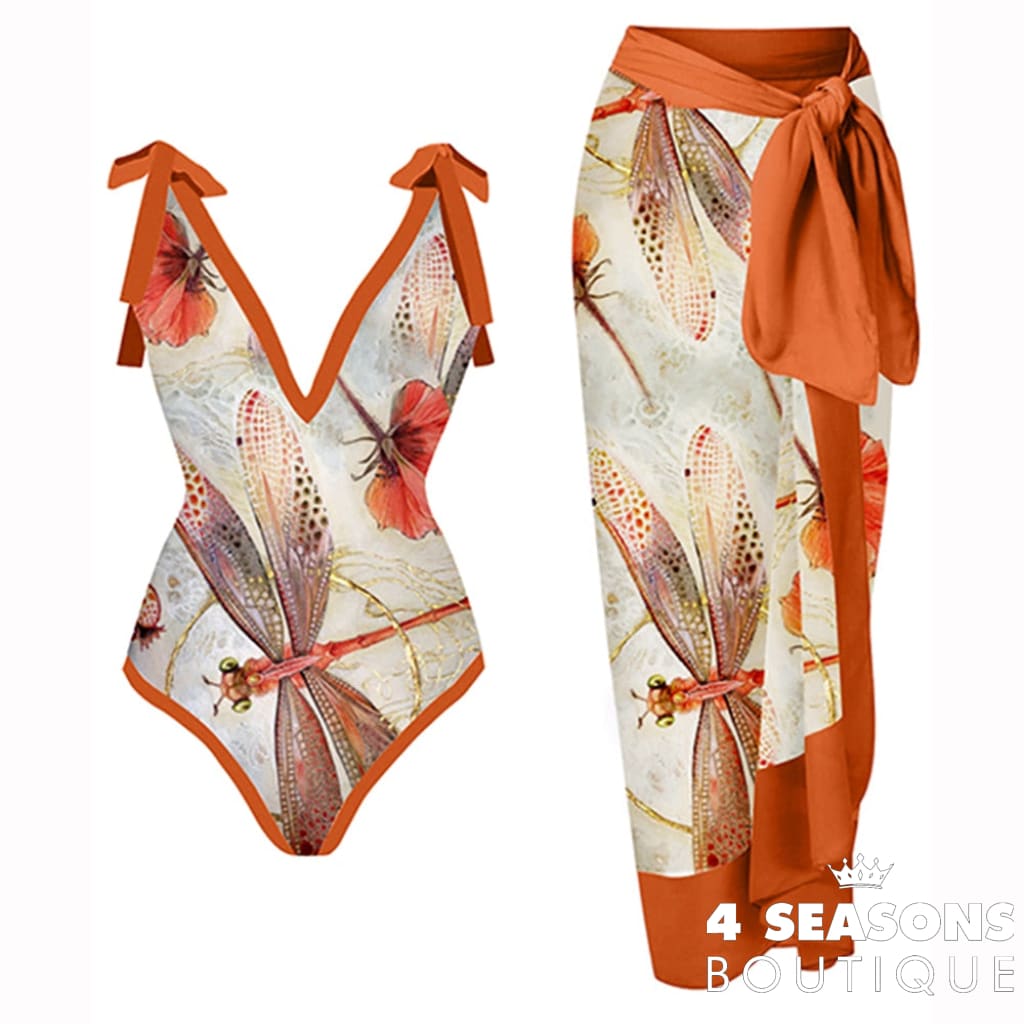 Retro Swimwear 2022 New One-Piece Swimsuits And Beach Cover Ups Women&#39;s Biquini Summer Beachwear