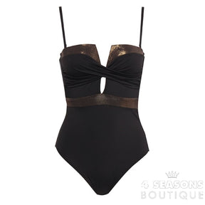 Maiô Saradoro Preto Com Dourado / P