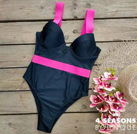Black with Pink