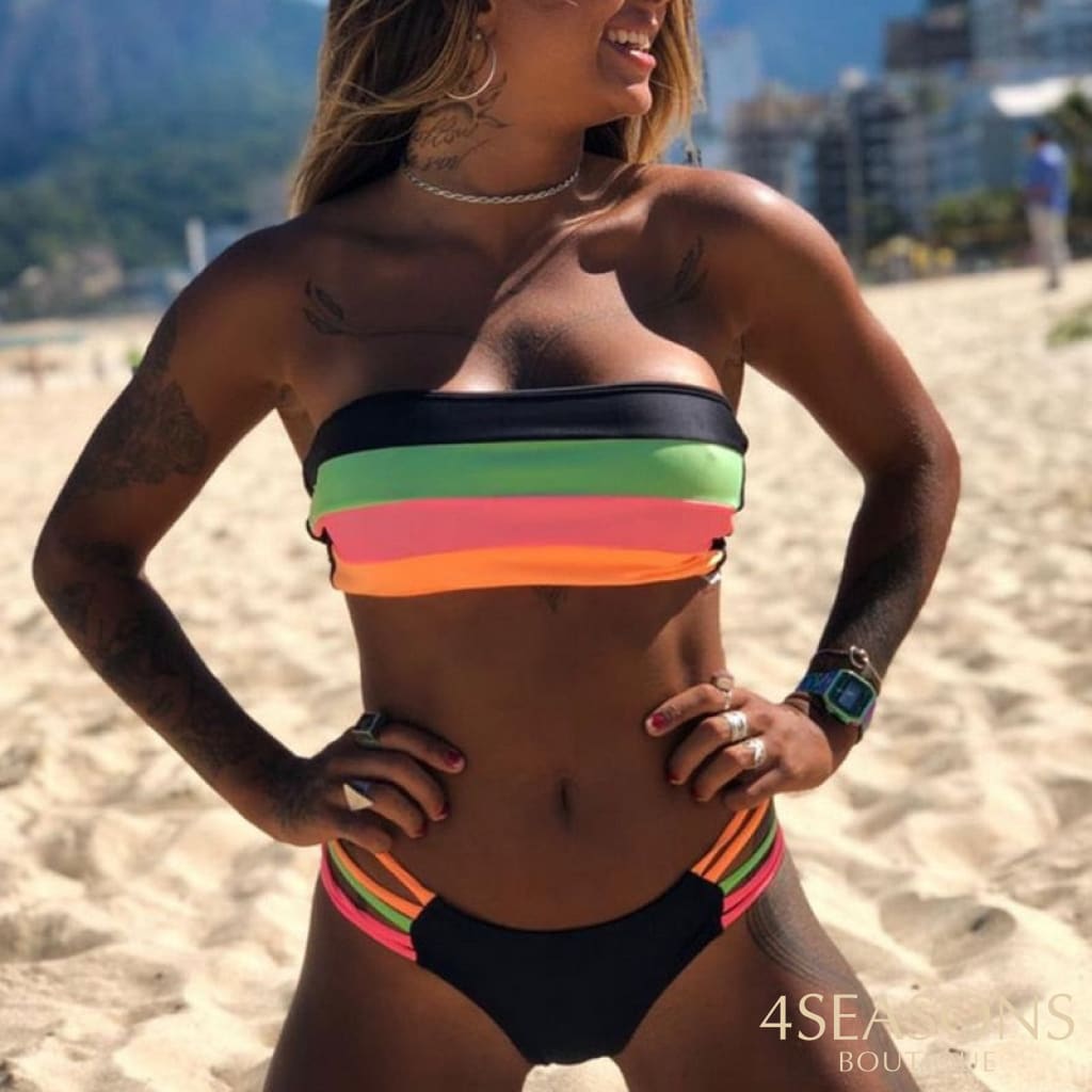 New Sexy Bikini Set Brazilian Bikini 2022 Swimwear Women Bandeau Swimsuit Female Push Up Bathing