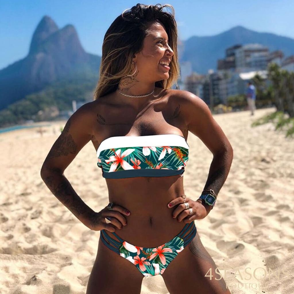 New Sexy Bikini Set Brazilian Bikini 2022 Swimwear Women Bandeau Swimsuit Female Push Up Bathing