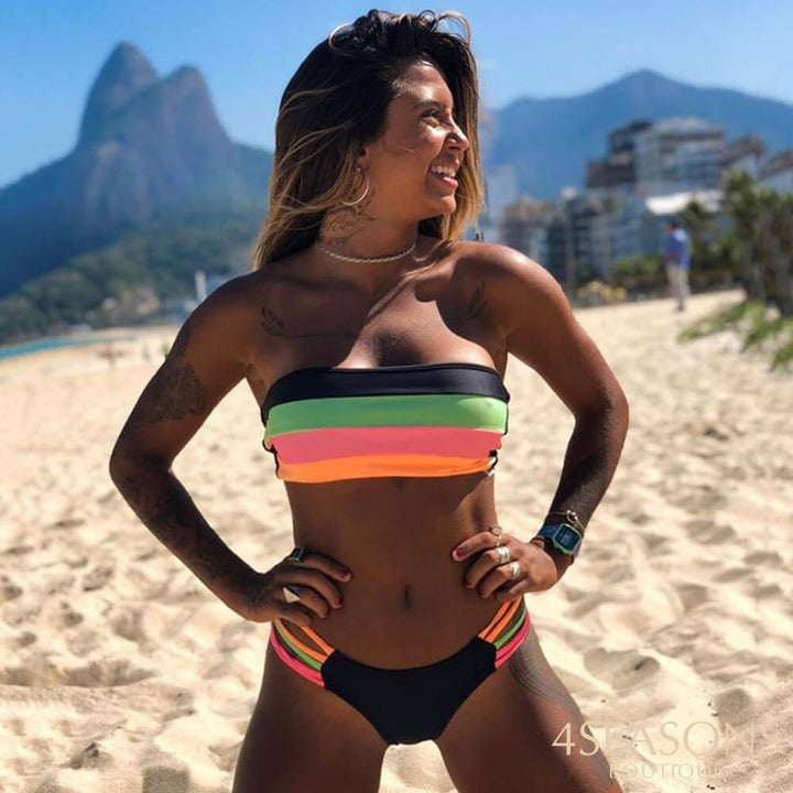 New Sexy Bikini Set Brazilian Bikini 2022 Swimwear Women Bandeau Swimsuit Female Push Up Bathing