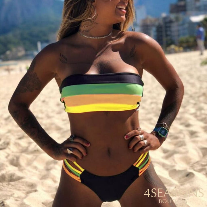 New Sexy Bikini Set Brazilian Bikini 2022 Swimwear Women Bandeau Swimsuit Female Push Up Bathing