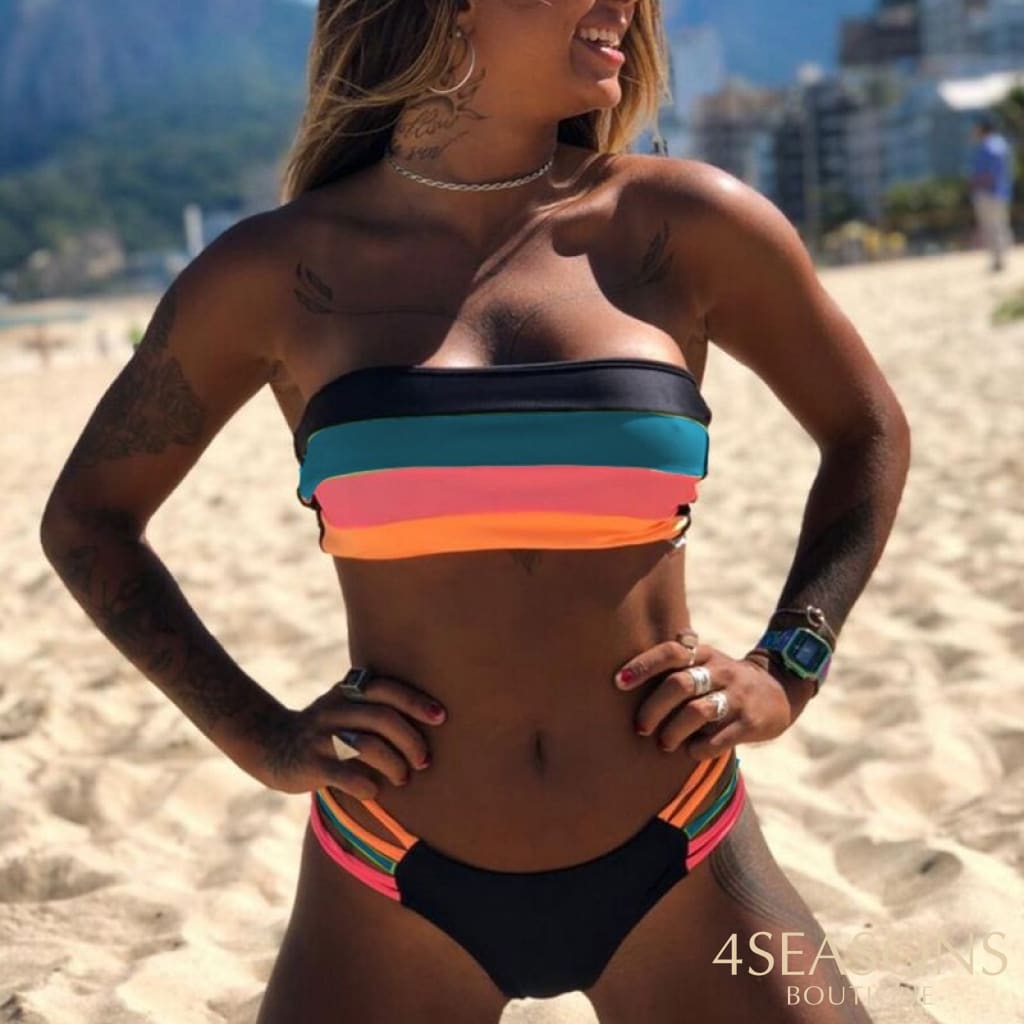 New Sexy Bikini Set Brazilian Bikini 2022 Swimwear Women Bandeau Swimsuit Female Push Up Bathing