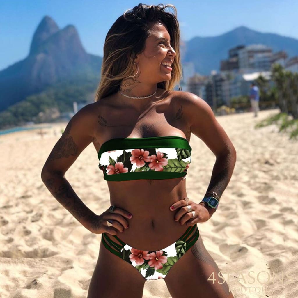 New Sexy Bikini Set Brazilian Bikini 2022 Swimwear Women Bandeau Swimsuit Female Push Up Bathing