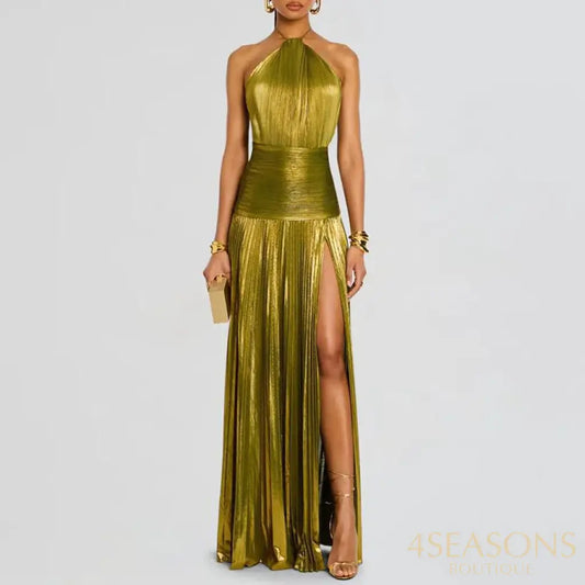 Samantha Dress Gold / XS