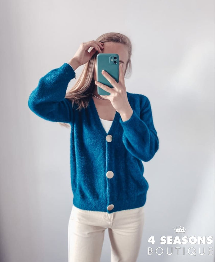 Suéter Casual Helô Azul Tóquio / Tamanho Único