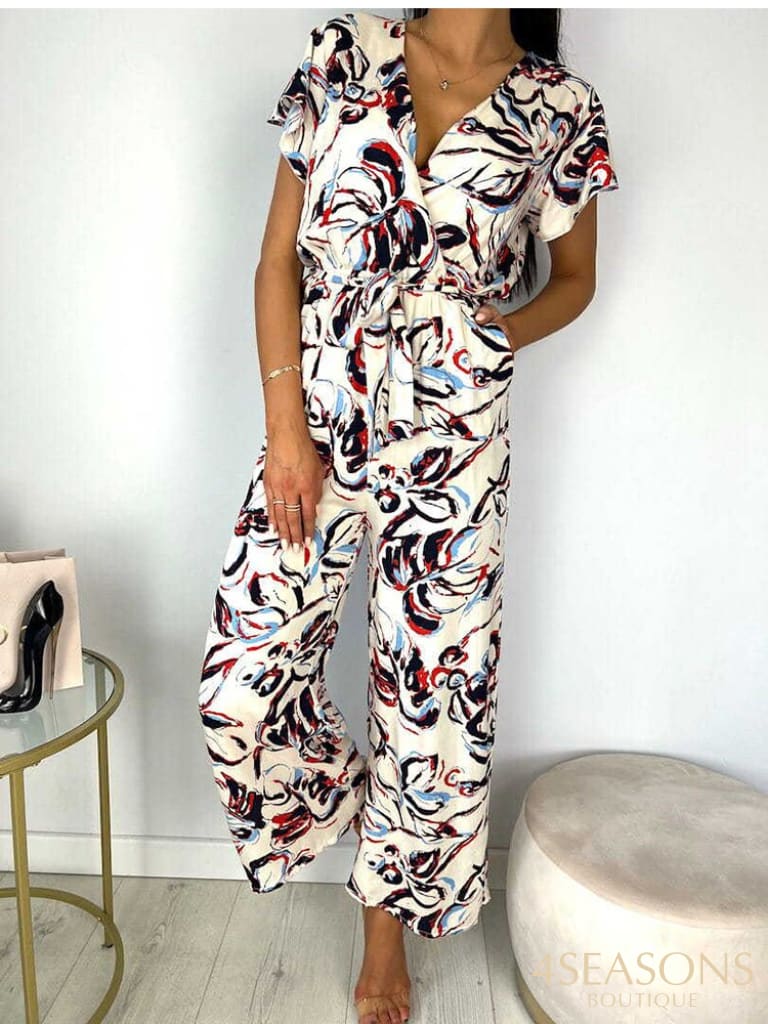 Summer Jumpsuit Woman Clubwear Fashion Casual Sleeveless Ruffles White Lace Up Female Elegant Romper
