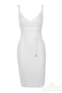 Willbenice Pink Red Sexy Rayon Bodycon Spaghetti Straps Bandage Dresses For Women 2022 Belt Sashes