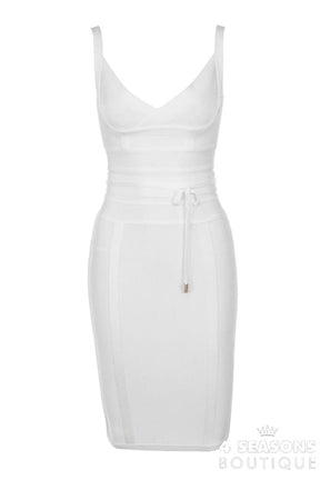 Willbenice Pink Red Sexy Rayon Bodycon Spaghetti Straps Bandage Dresses For Women 2022 Belt Sashes