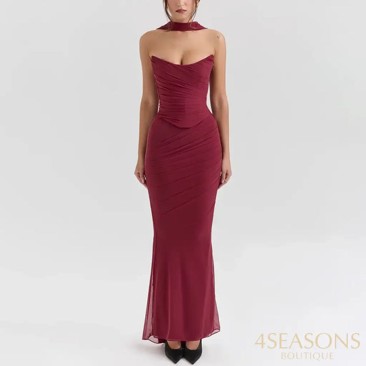 Vestido British Borgonha / Pp