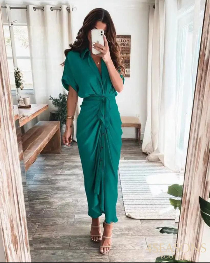 Vestido Cinthya Verde Água / P