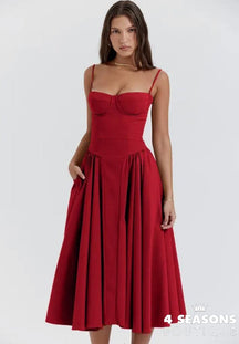 Elegant Slim Backless Sling Dress Women Fashion Solid Suspender Dresses 2023 New Summer Female Party
