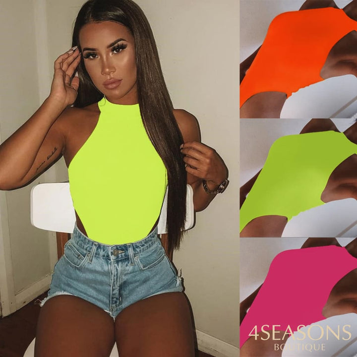 Women Body-Fitting Body Underwear Round Collar Sleeveless Jumpsuit Lady Sexy Vest Top Stretch